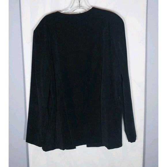 John Roberts 2 PC Suit 16 Black Faux Suede Knee-length Skirt Embellished Blazer - Picture 13 of 15